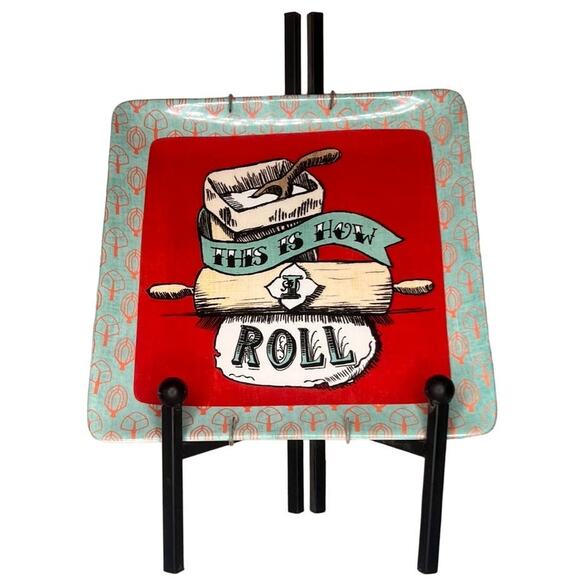 HUGE Certified International "This is How I Roll" Decorative Platter - Picture 1 of 6
